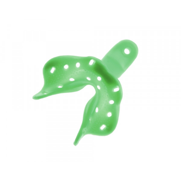 Hi-Tray Edentulous верхняя челюсть (средние) 12 шт - слепочная ложка из зеленого жесткого пластика