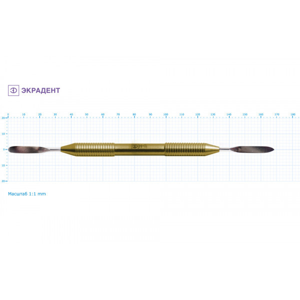 06-03 - шпатель двусторонний широкий большой 5,0., Экрадент (Россия)
