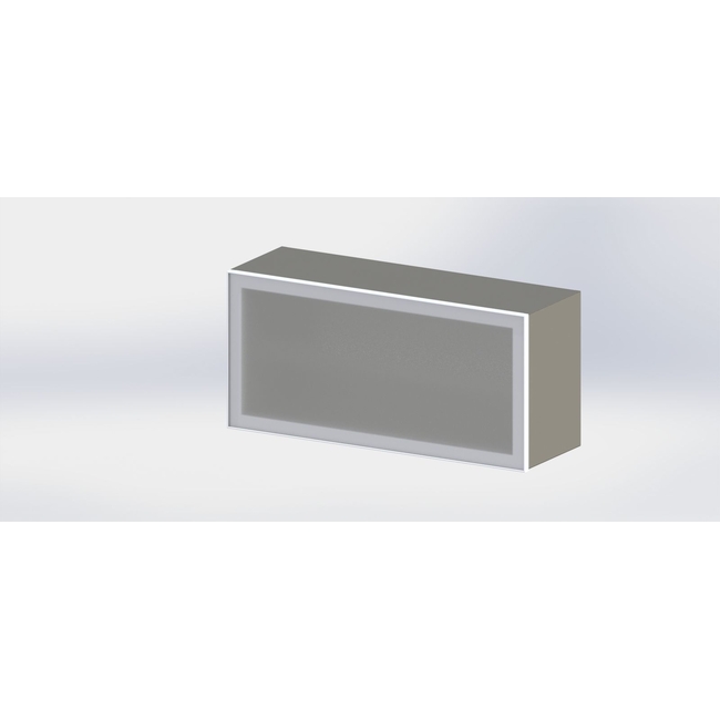 Н5Б - тумба навесная, дверца стекло в алюминиевой рамке, с бактерицидной лампой | Виталия (Россия)