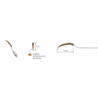 V-P10 - насадка к скейлерам Varios для ухода за протезами и имплантантами (3шт.)