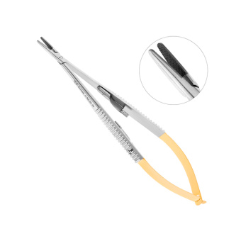 Иглодержатель микрохирургический прямой CastroviejoTC, длина 140 мм | HLW Dental Instruments (Германия)