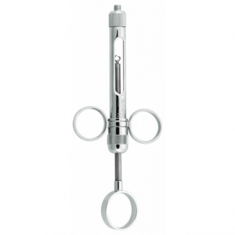 Шприц карпульный с 2-мя кольцами, ручная аспирация, хромированный., Asa Dental (Италия)